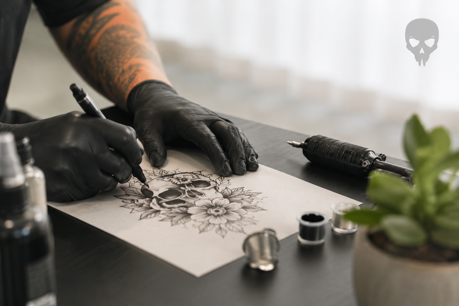 first tattoo consultation at devils zone tattoo